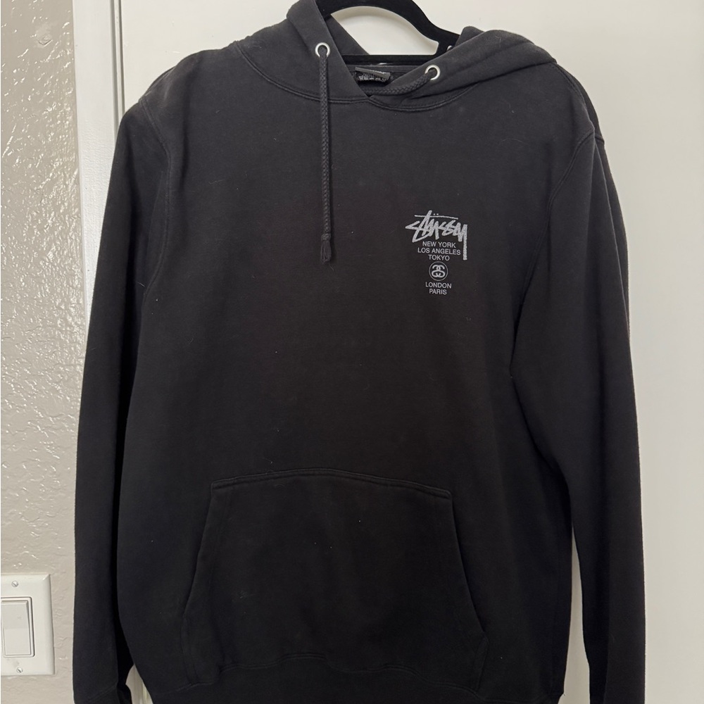Stussy Classic Black Hoodie for Men